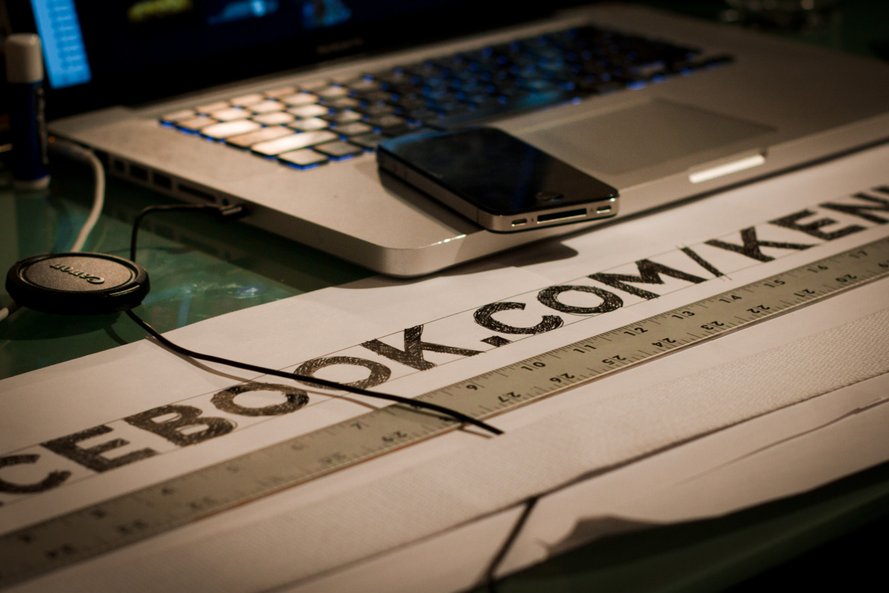 Working on Graphic Design homework again. This time, we’re supposed to take an object (I was assigned a belt) and a word (I got “social”), and modify the belt to become social. I’m making a belt that has a QR code to the wearer’s Facebook, its URL, and an RFID chip for quick automatic friending.