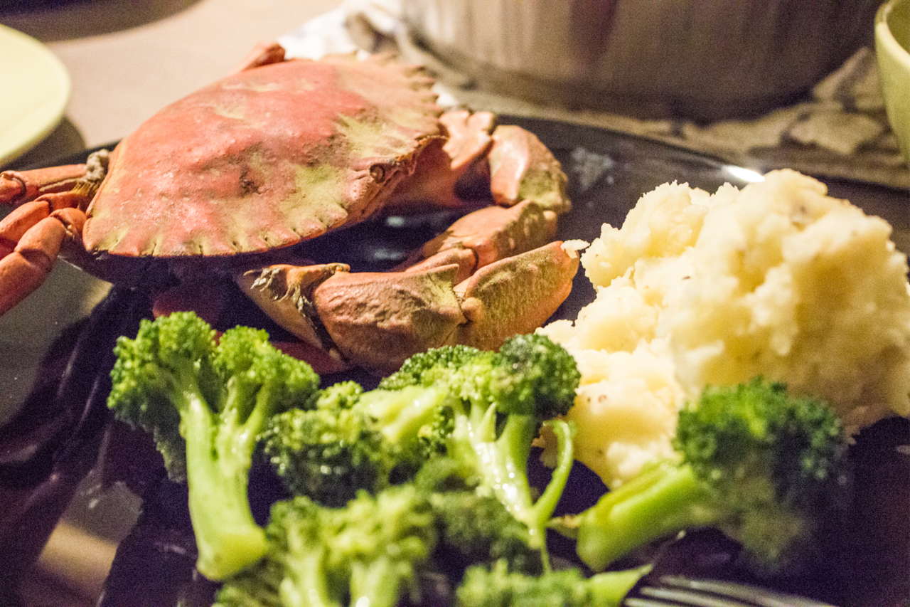 I went crabbing for the first time today. Caught, cooked, and ate this crab, along with eight others. I highly recommend it, it’s a very rewarding experience, and tons of fun!