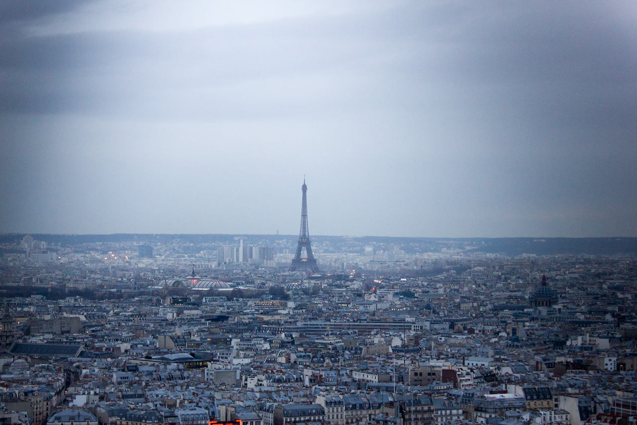 Paris skyline from the Basilique du Sacré-Cœur.